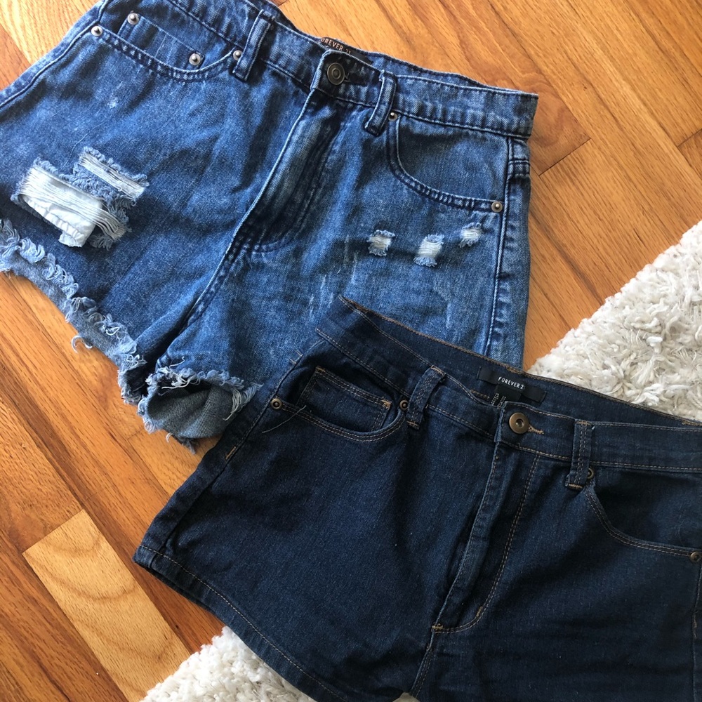 Bundle of denim shorts